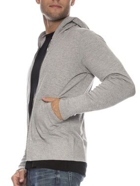 Wings + Horns Original Zip Up Hoodie Grey Size Medium Like New